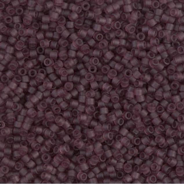 DB1264 11/0 Matte Transparent Mauve Miyuki Delica