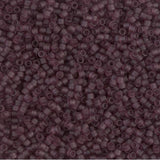DB1264 11/0 Matte Transparent Mauve Miyuki Delica