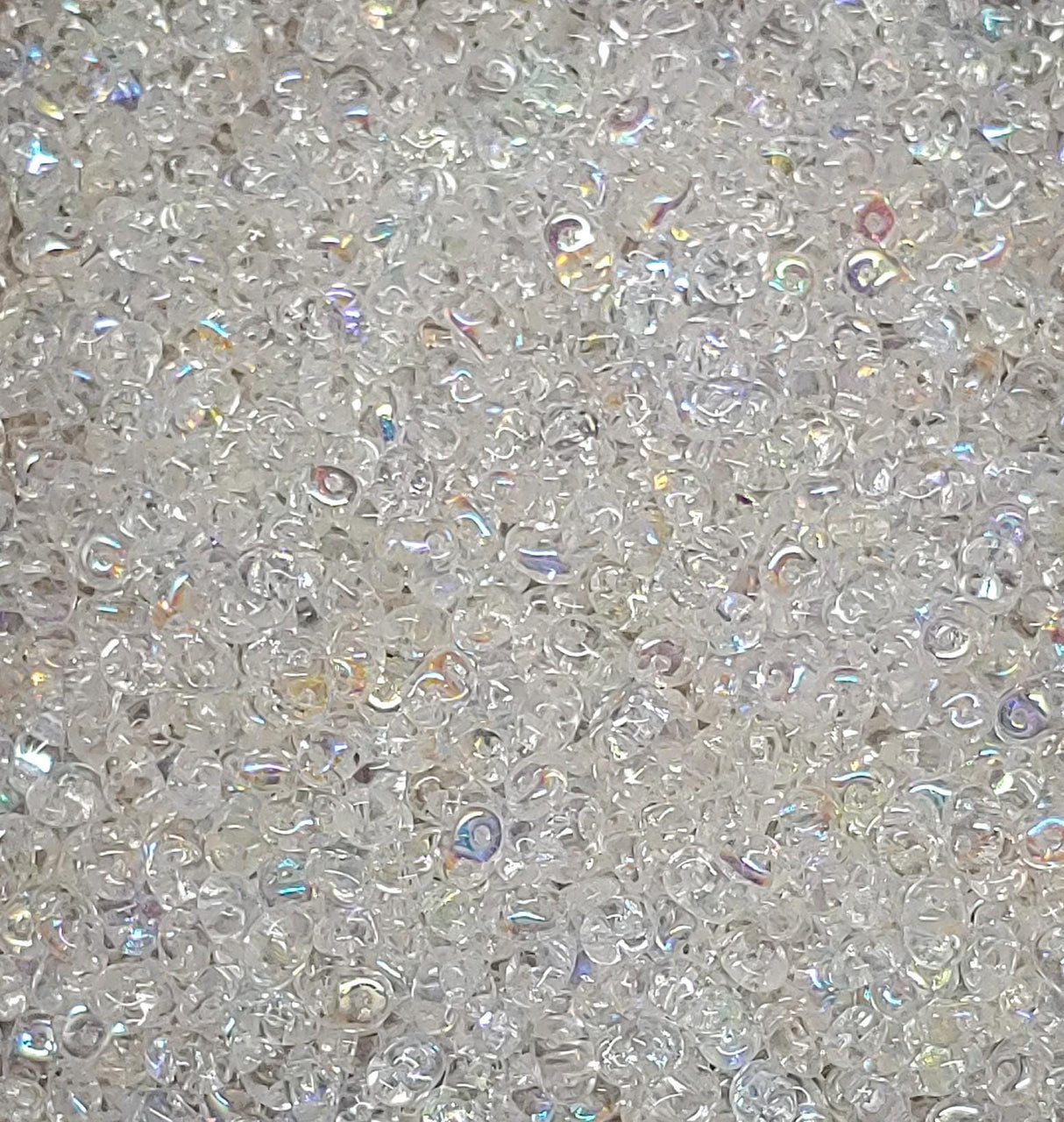 SuperDuo Crystal AB, 2 hole bead 2.5x5mm Czech Glass Beads