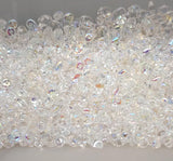 SuperDuo Crystal AB, 2 hole bead 2.5x5mm Czech Glass Beads, 10 grams