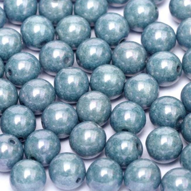3mm Round Baby Blue Luster Czech Glass Beads, 03000-14464 