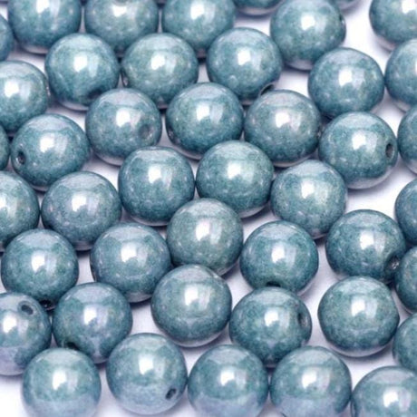 3mm Round Baby Blue Luster Czech Glass Beads, 03000-14464 