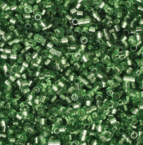 Linea Beads 11/0, Silver Lined Green LIN063, 30 Grams