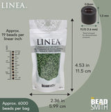 Linea Beads 11/0, Silver Lined Green LIN063, 30 Grams