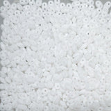 SuperDuo Chalk White, 2 hole bead 2.5x5mm Czech Glass Beads, 10 grams