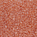SuperDuo Opal Rose White Luster, 2-Hole 2.5x5mm Czech Glass, 71010-14400-