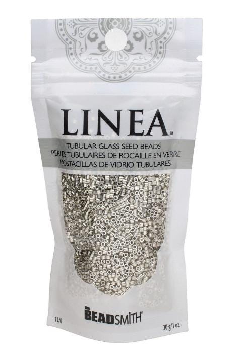 Linea Beads 11/0, Metallic Silver LIN057, 30 Grams