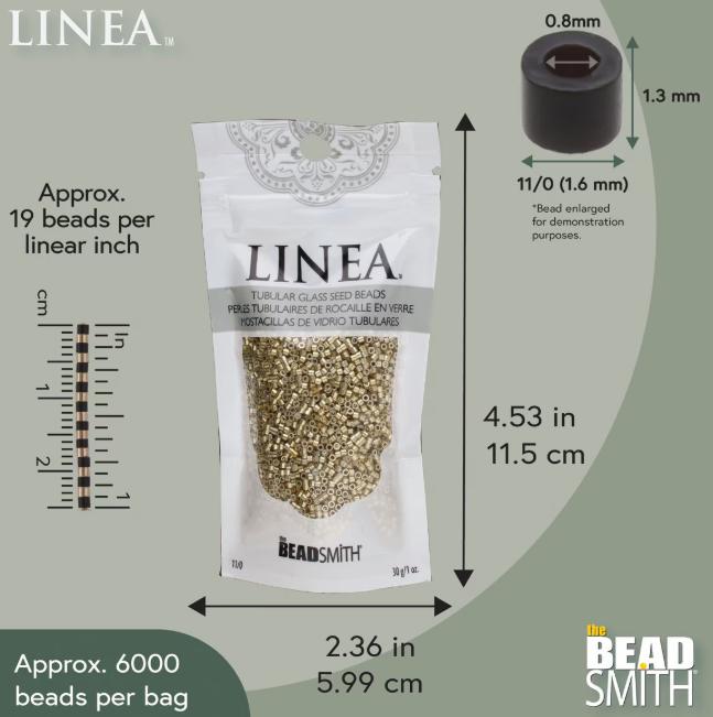Linea Beads 11/0, Metallic Champagne LIN054, 30 Grams