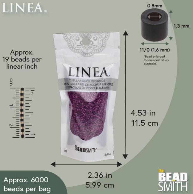 Linea Beads 11/0, Plum LIN046, 30 Grams