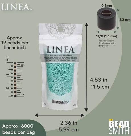 Linea Beads 11/0, Satin Aqua LIN036, 30 Grams