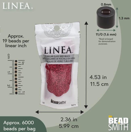 Linea Beads 11/0, Cranberry LIN025, 30 Grams
