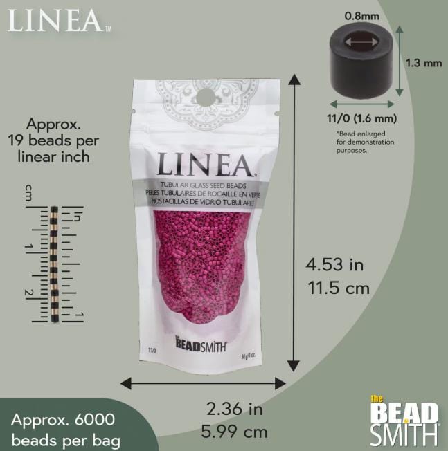 Linea Beads 11/0, Raspberry LIN017, 30 Grams