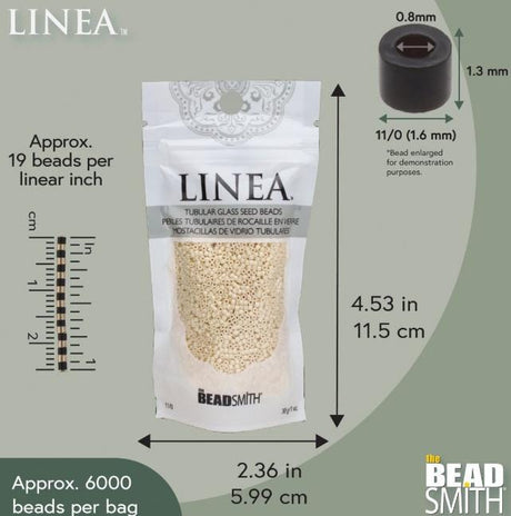 Linea Beads 11/0, Satin Cream LIN015, 30 Grams