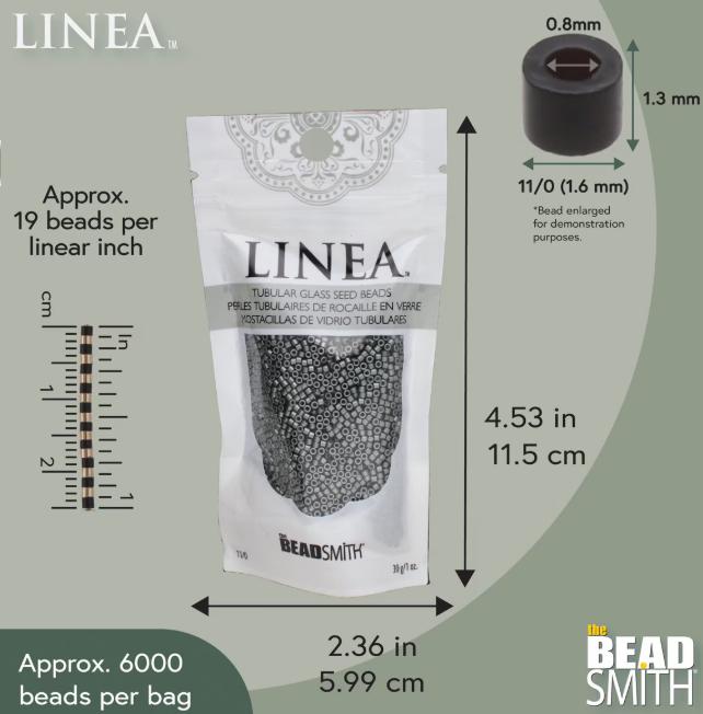 Linea Beads 11/0, Metallic Gunmetal LIN006, 30 Grams
