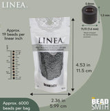 Linea Beads 11/0, Metallic Gunmetal LIN006, 30 Grams