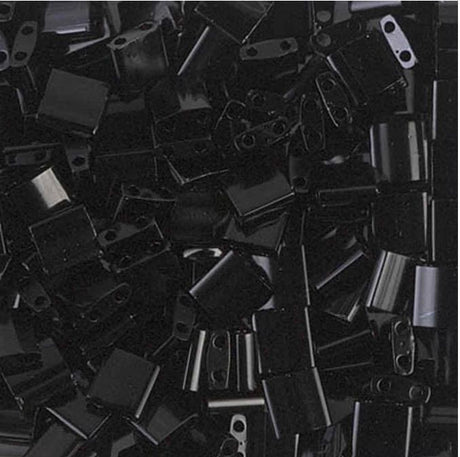 Miyuki Tila Beads, Tila, Half Tila or Quarter Tila, Black-401, 5 grams