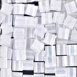 Miyuki Tila Beads, Tila, Half Tila or Quarter Tila, Matte Transparent Crystal AB-131FR, 5 grams