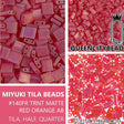 Miyuki Tila Beads, Tila, Half Tila or Quarter Tila, Matte Transparent Crystal AB-140FR