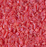 Miyuki Tila Beads, Tila, Half Tila or Quarter Tila, Matte Transparent Crystal AB-131FR, 5 grams