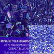 Miyuki Tila Beads-Tila, Half Tila or Quarter Tila Transparent Cobalt AB-177, 5 grams