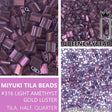 Miyuki Tila Beads-Tila, Half Tila or Quarter Tila Light Amethyst Gold Luster - 316