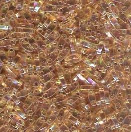 Miyuki Tila Beads-Tila, Half Tila or Quarter Tila Transparent Light Topaz AB - 251, 5 grams