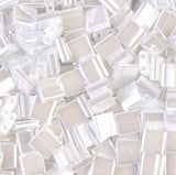 Miyuki Tila Beads-Tila, Half Tila or Quarter Tila White Pearl Ceylon - 420, 5 grams