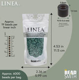 Linea Beads 11/0, Silver Lined Blue Zircon LIN058, 30 Grams