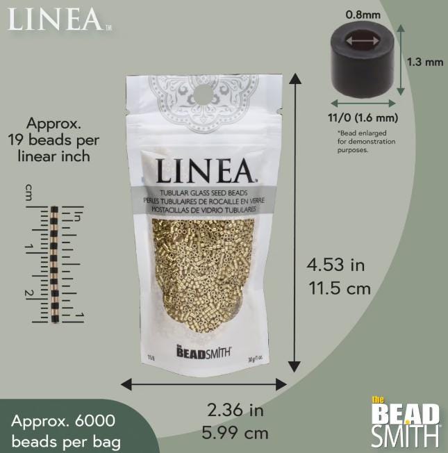 Linea Beads 11/0, Metallic Gold LIN055, 30 Grams