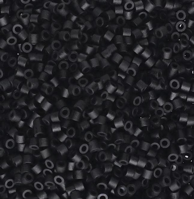 Linea Beads 11/0, Black Matte LIN051, 30 Grams