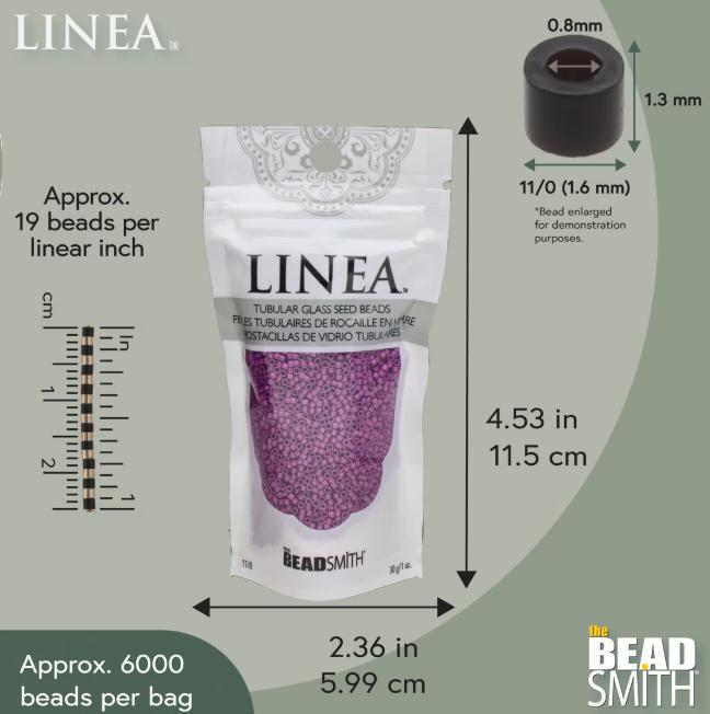 Linea Beads 11/0, Satin Metallic Purple LIN047, 30 Grams