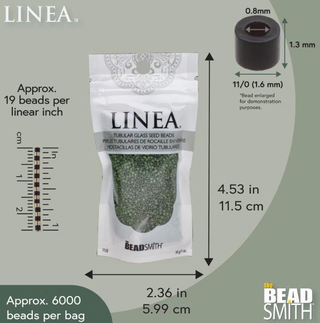 Linea Beads 11/0, Forest Green LIN033, 30 Grams