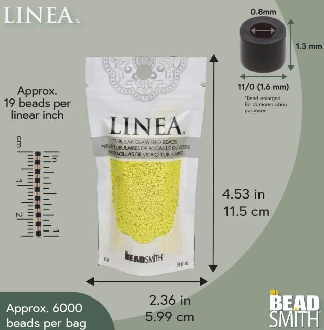 Linea Beads 11/0, Yellow LIN027, 30 Grams