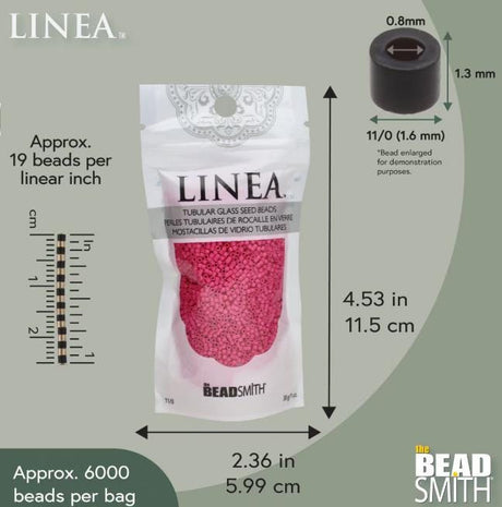 Linea Beads 11/0, Dark Pink LIN021, 30 Grams