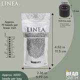 Linea Beads 11/0, Metallic Silver LIN005, 30 Grams