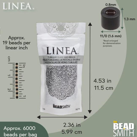 Linea Beads 11/0, Metallic Silver LIN005, 30 Grams