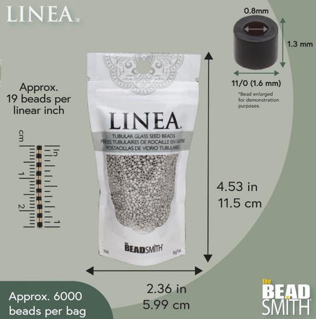 Linea Beads 11/0, Gray LIN004, 30 Grams