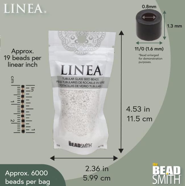Linea Beads 11/0, White LIN002, 30 Grams