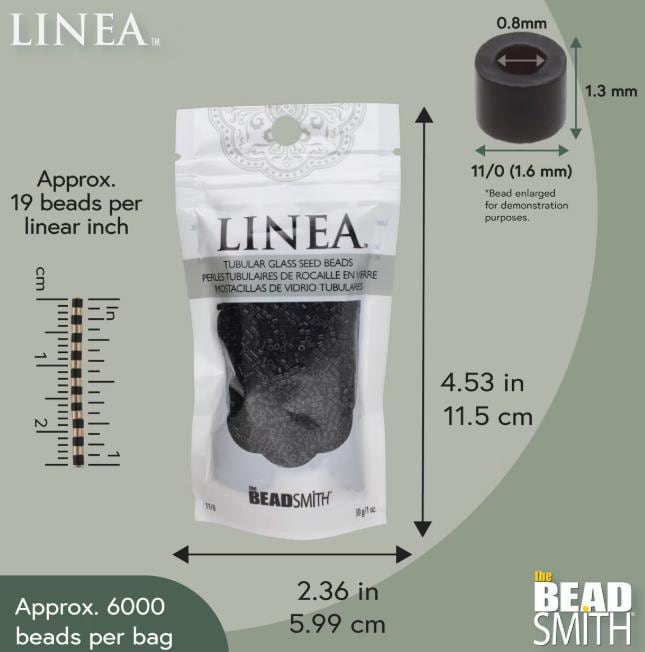 Linea Beads 11/0, Black LIN001, 30 Grams