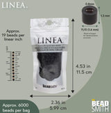 Linea Beads 11/0, Black LIN001, 30 Grams