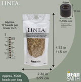 Linea Beads 11/0, Metallic Light Gold LIN008, 30 Grams