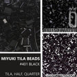 Miyuki Tila Beads, Tila, Half Tila or Quarter Tila, Black-401, 5 grams