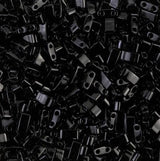 Miyuki Tila Beads, Tila, Half Tila or Quarter Tila, Black-401, 5 grams