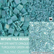 Miyuki Tila Beads-Tila, Half Tila or Quarter Tila Matte Opaque Turquoise Green AB- 412FR