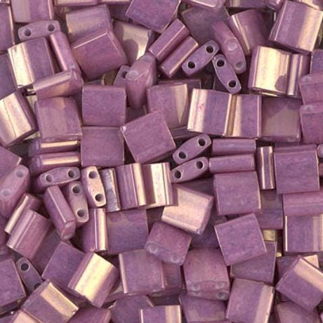 Miyuki Tila Beads-Tila, Half Tila or Quarter Tila Opaque Dark Orchid Luster - 1867, 5 grams
