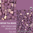 Miyuki Tila Beads-Tila, Half Tila or Quarter Tila Opaque Dark Orchid Luster - 1867