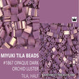 Miyuki Tila Beads-Tila, Half Tila or Quarter Tila Opaque Dark Orchid Luster - 1867
