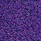 Miyuki Bugle Bead, 3mm Opaque Cobalt AB-414FR, Japanese Beads