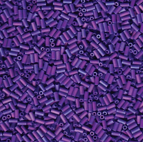 Miyuki Bugle Bead, 3mm Opaque Cobalt AB-414FR, Japanese Beads