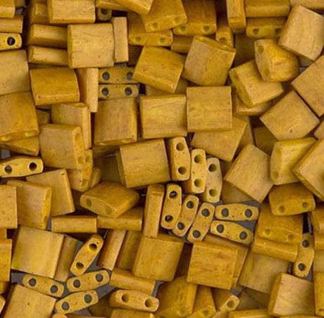 Miyuki Tila Beads-Tila, & Half Tila Matte Mustard, 2312 , 5 grams